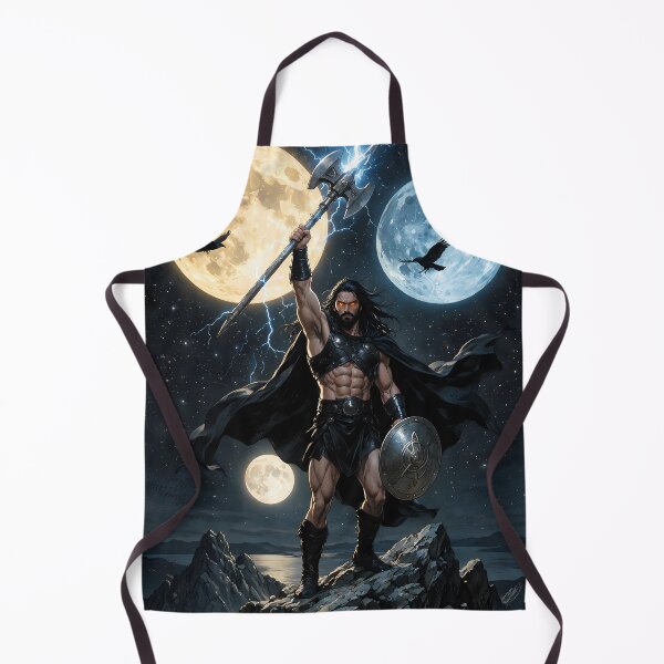 Item preview, Authentic Thor - Dark Viking Thunder God under 3 full moons designed and sold by Resilient Mythos.