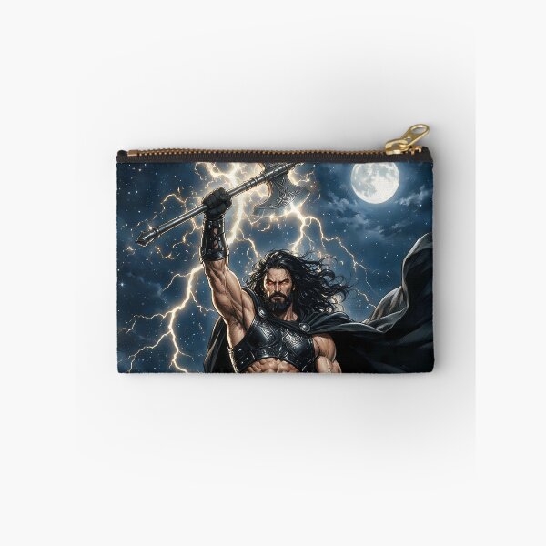 Item preview, Authentic Thor - Dark Viking Thunder God under Single Full Moon designed and sold by Resilient Mythos.
