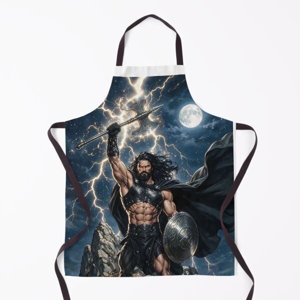 Item preview, Authentic Thor - Dark Viking Thunder God under Single Full Moon designed and sold by Resilient Mythos.