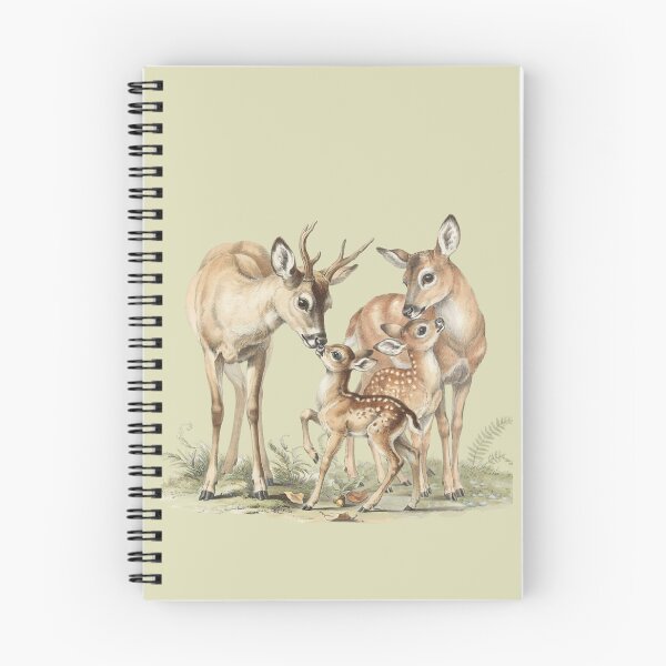 Item preview, Whimsical Deer Family Watercolor Illustration designed and sold by WikaKowalczyk.