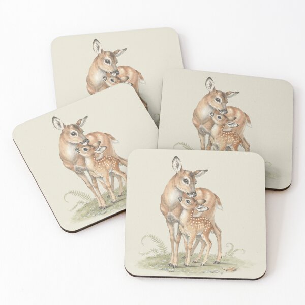 Item preview, Whimsical Deer Family Watercolor Illustration designed and sold by WikaKowalczyk.