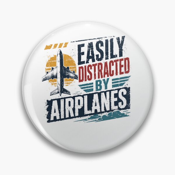 Item preview, Easily Distracted By Airplanes Aviation Pilot Enthusiast designed and sold by JonesFlora2025.