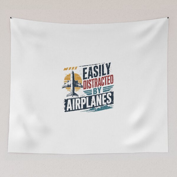 Item preview, Easily Distracted By Airplanes Aviation Pilot Enthusiast designed and sold by JonesFlora2025.