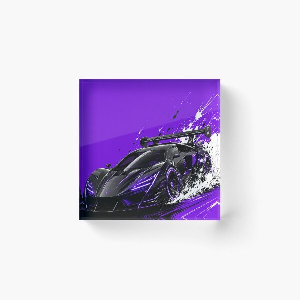 Aperçu de l'œuvre Phantom Violet Hypercar créée et vendue par Gold&pixels.