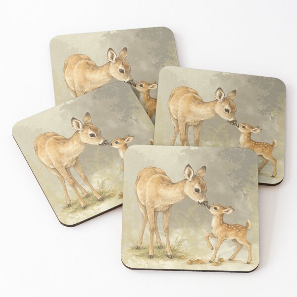 Item preview, Whimsical Deer Family Watercolor Illustration designed and sold by WikaKowalczyk.