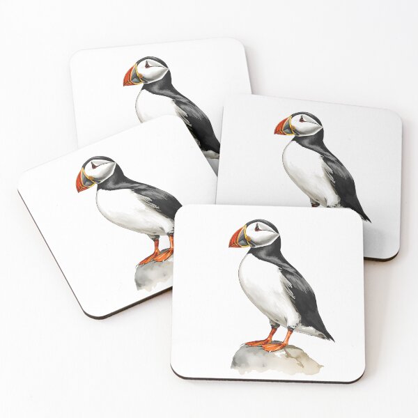 Item preview, Puffin Bird Watercolor Painting designed and sold by RawNaturePrints.