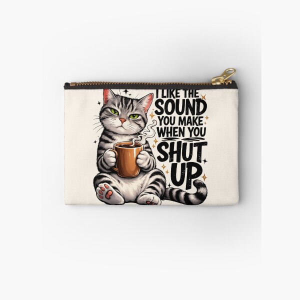 Item preview, Funny Cat Drinking Coffee - I Like The Sound You Make When You Shut Up designed and sold by legendaryskins.