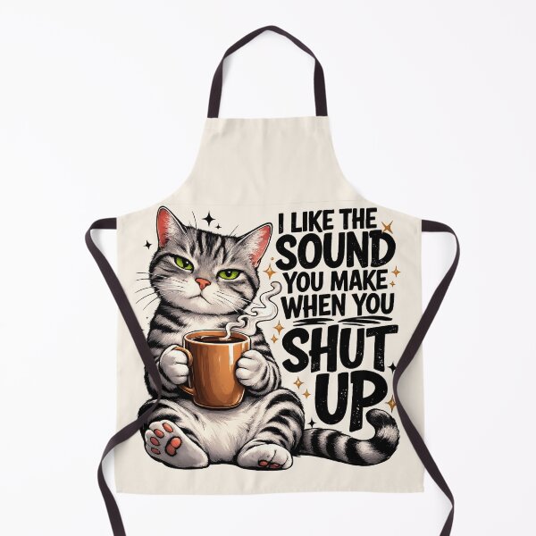 Item preview, Funny Cat Drinking Coffee - I Like The Sound You Make When You Shut Up designed and sold by legendaryskins.