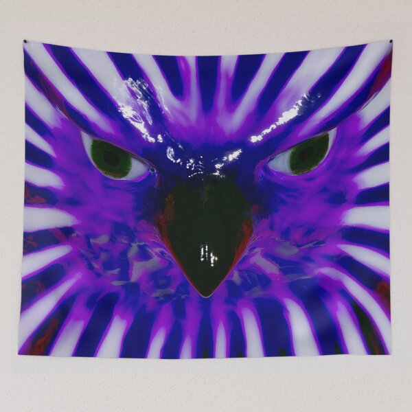 Item preview, Neon Psychedelic Owl Stare designed and sold by bubblegoth.