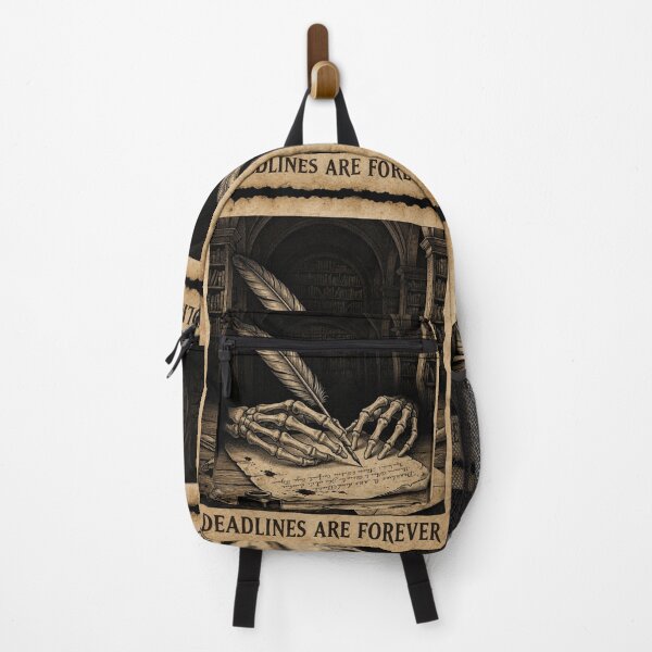 Item preview, Deadlines Are Forever Skeleton Writing Letter Dark Academia Vintage Aesthetic designed and sold by thoughtswear.