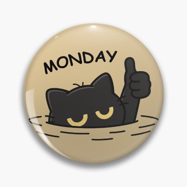 Item preview, Monday Mood – Sinking Black Cat Giving Thumbs Up designed and sold by RedHDesign.