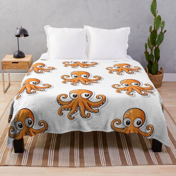 Item preview, Cute Cartoon Orange Octopus with Big Eyes Sticker designed and sold by Jo Graphics.