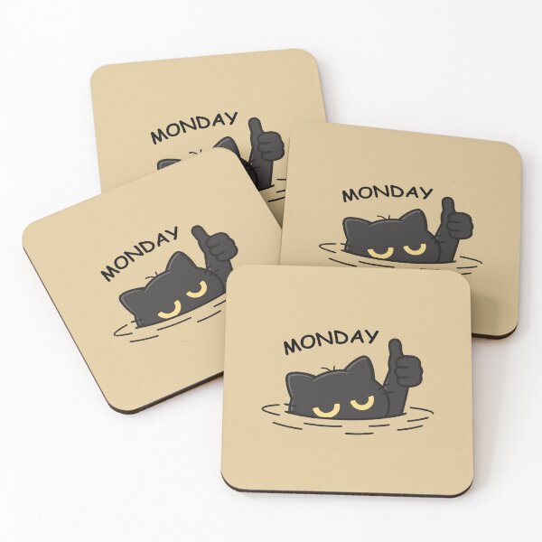Item preview, Monday Mood – Sinking Black Cat Giving Thumbs Up designed and sold by RedHDesign.