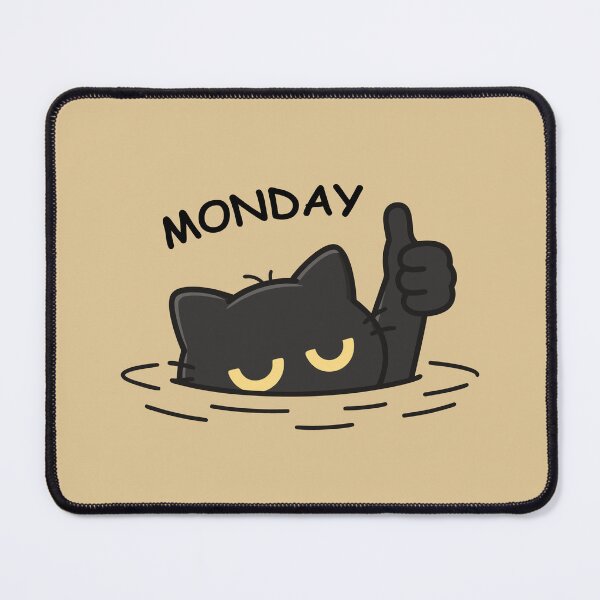 Item preview, Monday Mood – Sinking Black Cat Giving Thumbs Up designed and sold by RedHDesign.