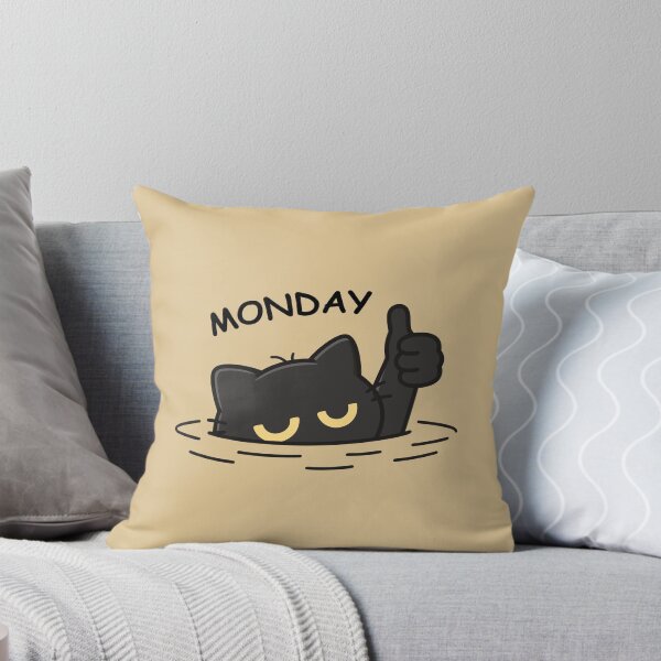 Item preview, Monday Mood – Sinking Black Cat Giving Thumbs Up designed and sold by RedHDesign.
