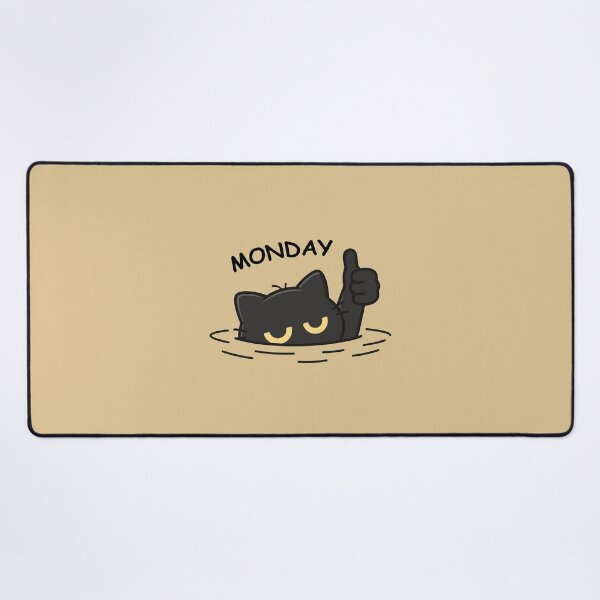 Item preview, Monday Mood – Sinking Black Cat Giving Thumbs Up designed and sold by RedHDesign.