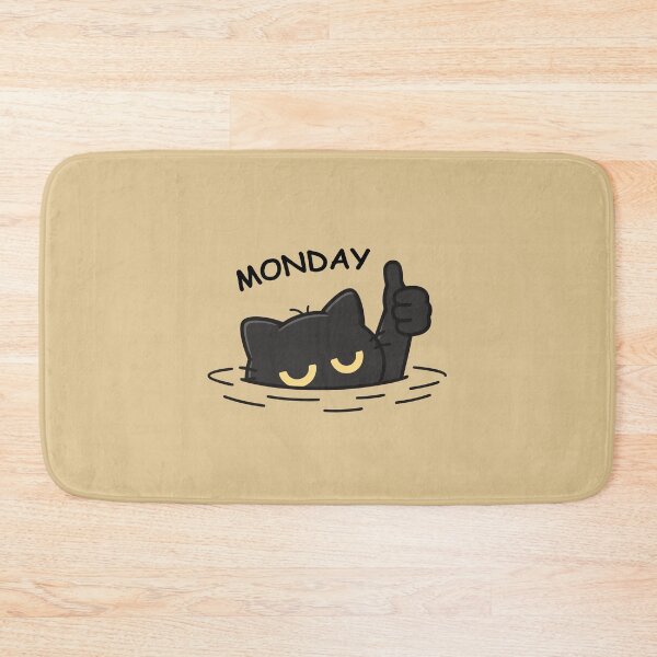 Item preview, Monday Mood – Sinking Black Cat Giving Thumbs Up designed and sold by RedHDesign.