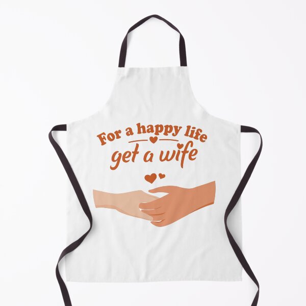 Item preview, For a Happy Life Get a Wife – Romantic Marriage & Love Quote Illustration 2 designed and sold by WordPlayStudio.