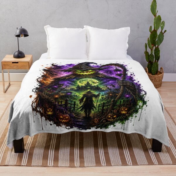 Item preview, Gothic Pumpkin Witch Halloween – Jack-o'-Lantern Scarecrow, Haunted Castle and Full Moon designed and sold by Limitless expressions - wear your mindset .