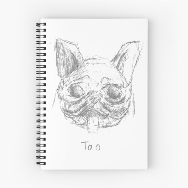 Item preview, Tao The Embodiment of Love French Bulldog Dog Pet Portait Pencil Sketch Minimalist White designed and sold by BOKEbyTC.