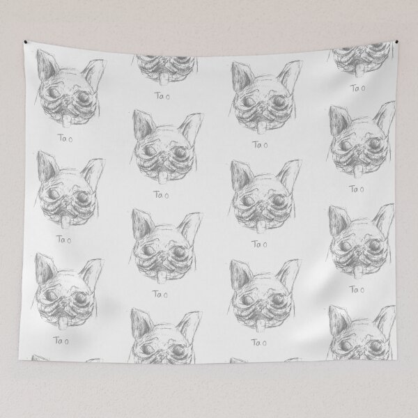 Item preview, Tao The Embodiment of Love French Bulldog Dog Pet Portait Pencil Sketch Minimalist White designed and sold by BOKEbyTC.