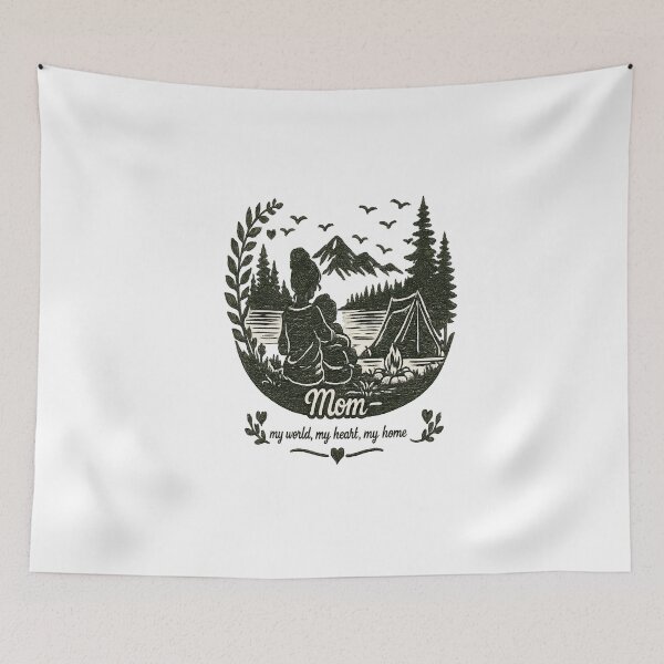 Item preview, Camping Mom My World My Heart My Home designed and sold by JMDG Studio.