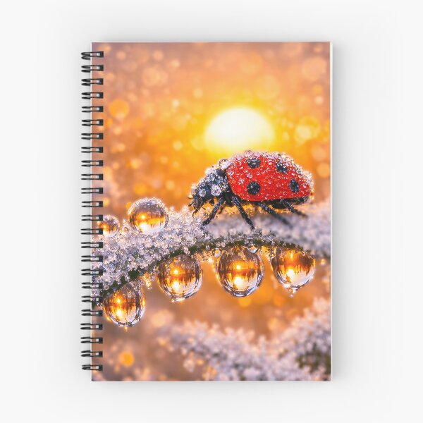 Item preview, Ladybug with morning dew in a golden sunset designed and sold by Fotografin1981.