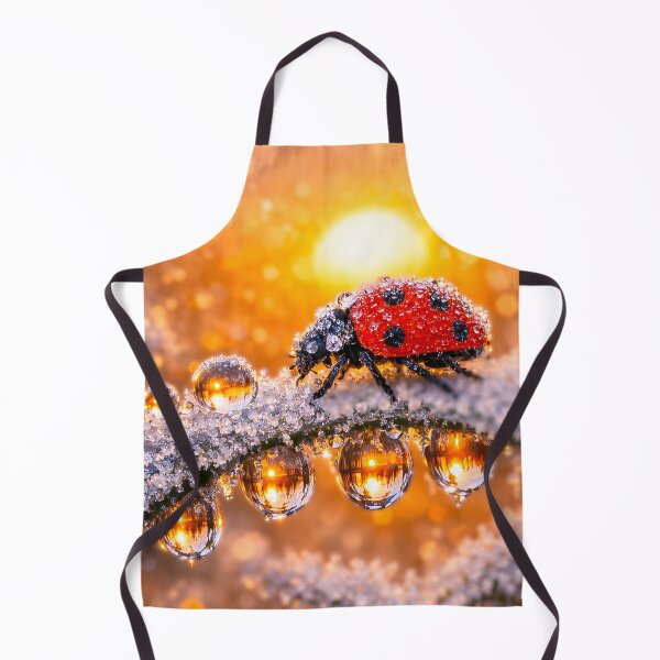 Item preview, Ladybug with morning dew in a golden sunset designed and sold by Fotografin1981.