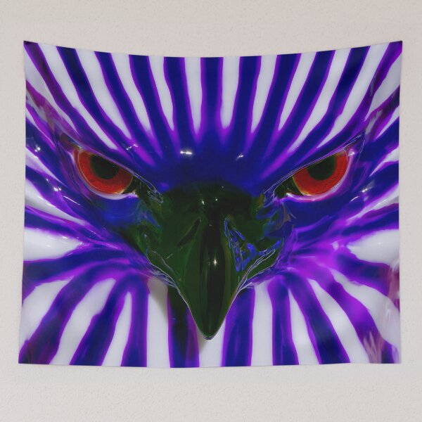 Item preview, Fierce Neon Owl With Red Eyes designed and sold by bubblegoth.