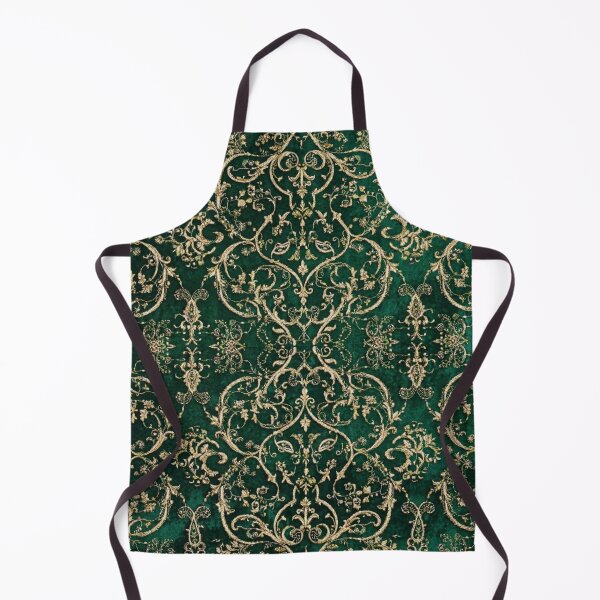 Item preview, Luxury Emerald Green and Gold Damask Pattern designed and sold by Rama KLK.