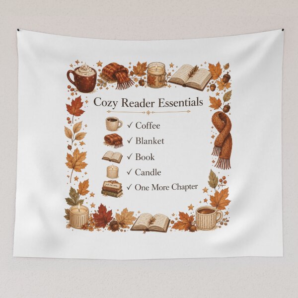 Item preview, Cozy Reader Essentials Fall Book Lover designed and sold by rafi18.