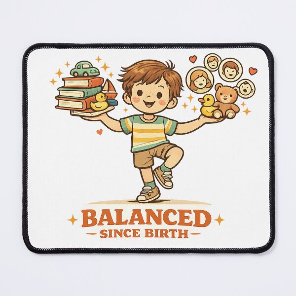 Item preview, Balanced Since Birth Middle Child T-Shirt | Life Juggling Sibling Tee designed and sold by irfanshikh.