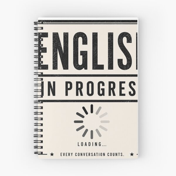 Item preview, English in Progress | Minimalist Language Learning Typography Design designed and sold by Trodyglot.
