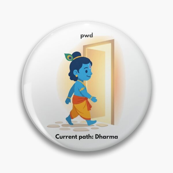 Item preview, pwd | Purpose Working Directory | Linux Developer Sticker designed and sold by BhaktiByte.