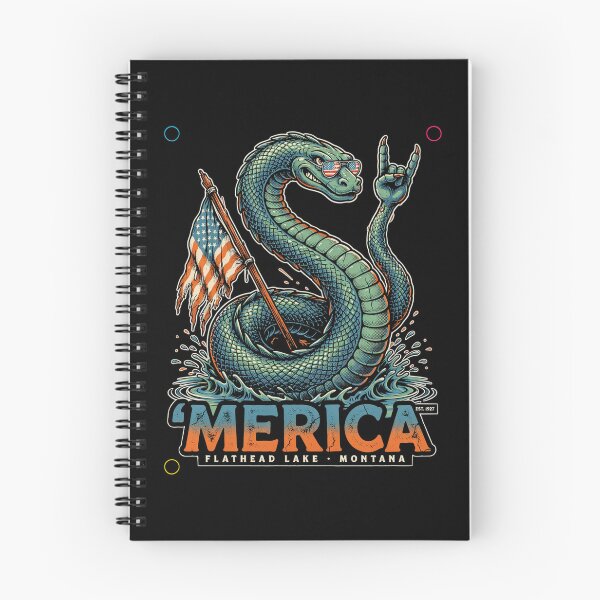 Item preview, 'Merica Flathead Lake Monster Montana Sea Serpent Flag Tee designed and sold by DarylWelsh2024.