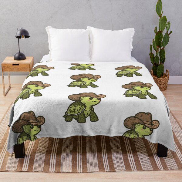 Item preview, Cute Cowboy Turtle Aesthetic Cartoon Sticker designed and sold by Jo Graphics.