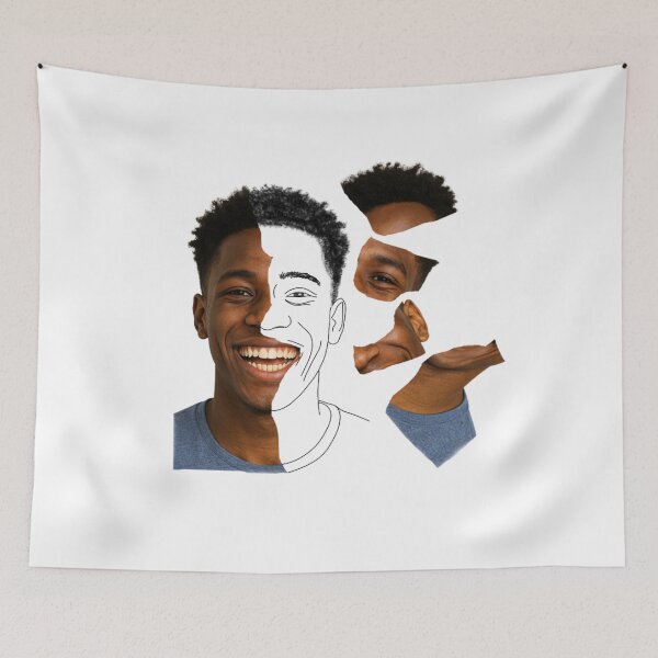 Item preview, Displaced Identity – Minimalist Hybrid Portrait by Jackes Rosean designed and sold by jackesrosean75.