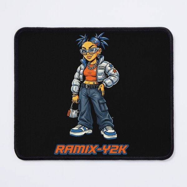 Item preview, RAMIX Y2K Cyber Puffer Girl - 2000s Streetwear designed and sold by RAMIX-Y2K.