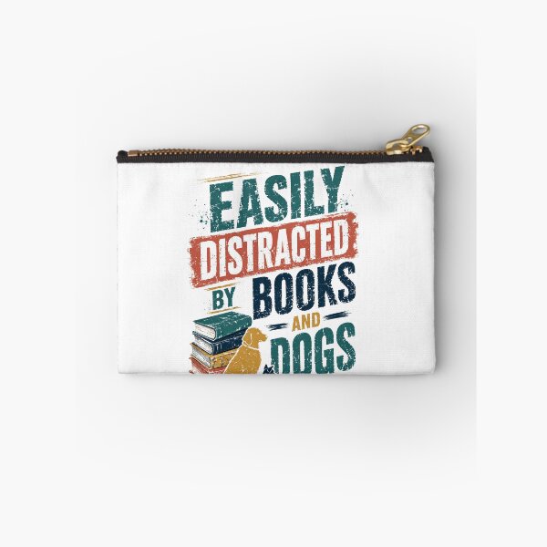 Item preview, Easily Distracted By Books And Dogs Bookworm Dog Lover Pet Parent Reader designed and sold by JonesFlora2025.