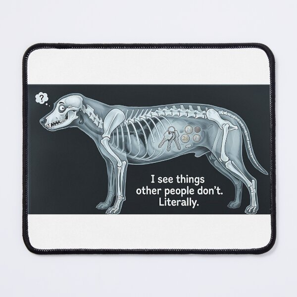 Item preview, Funny Dog X-Ray Vet Quote – Swallowed Keys & Coins Humor designed and sold by mentosdesigner.