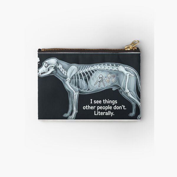 Item preview, Funny Dog X-Ray Vet Quote – Swallowed Keys & Coins Humor designed and sold by mentosdesigner.