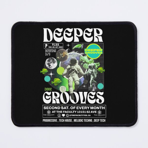 Item preview, DEEPER GROOVES - Zero G Life (White) designed and sold by Discothreadz.