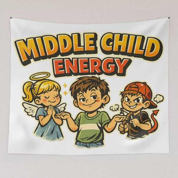Item preview, Middle Child Energy Powered Up T-Shirt | Bold Sibling Attitude Apparel designed and sold by irfanshikh.