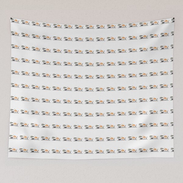 Item preview, African Safari Wildlife Sunset Elephant Giraffe Nature designed and sold by Moizento.