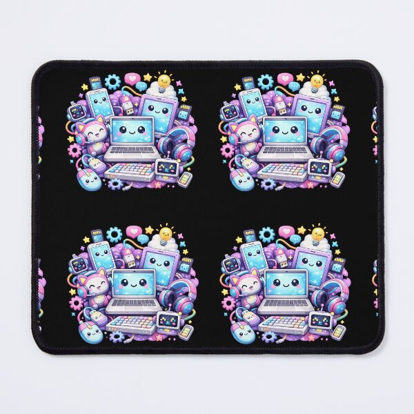Item preview, Cute Kawaii Tech & Gaming Setup Doodle designed and sold by LIMAO-BRAZIL.