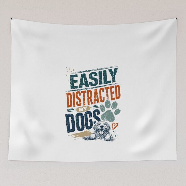 Item preview, Easily Distracted By Dogs Dog Lover Pet Owner designed and sold by JonesFlora2025.