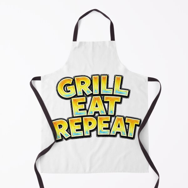Item preview, Grill Eat Repeat – Hand Drawn Childlike Typography designed and sold by Mac Sketches.
