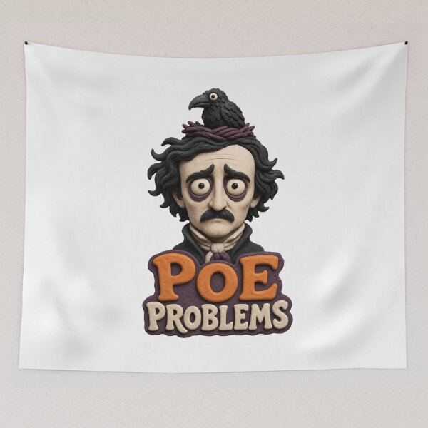 Item preview, Poe Problems: Wide-Eyed Raven Humor designed and sold by Fenay Designs.