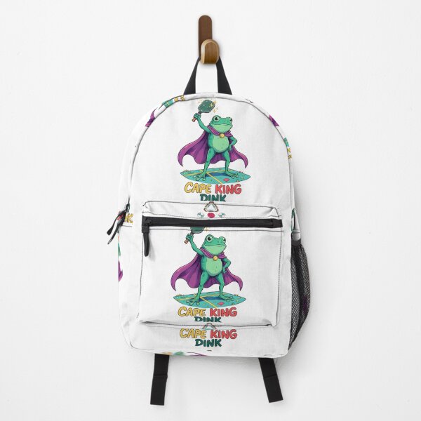 Item preview, Cape King Dink - Comic-Style Superhero Frog Pickleball Player designed and sold by Whimsy Trail Co.