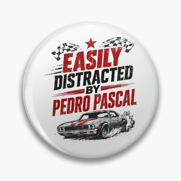 Item preview, Easily Distracted By Pedro Pascal Celebrity Fan designed and sold by JonesFlora2025.
